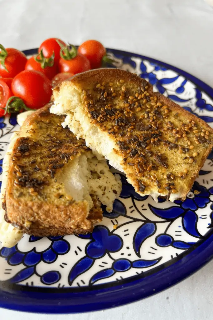 separated zaatar stuffed french toast