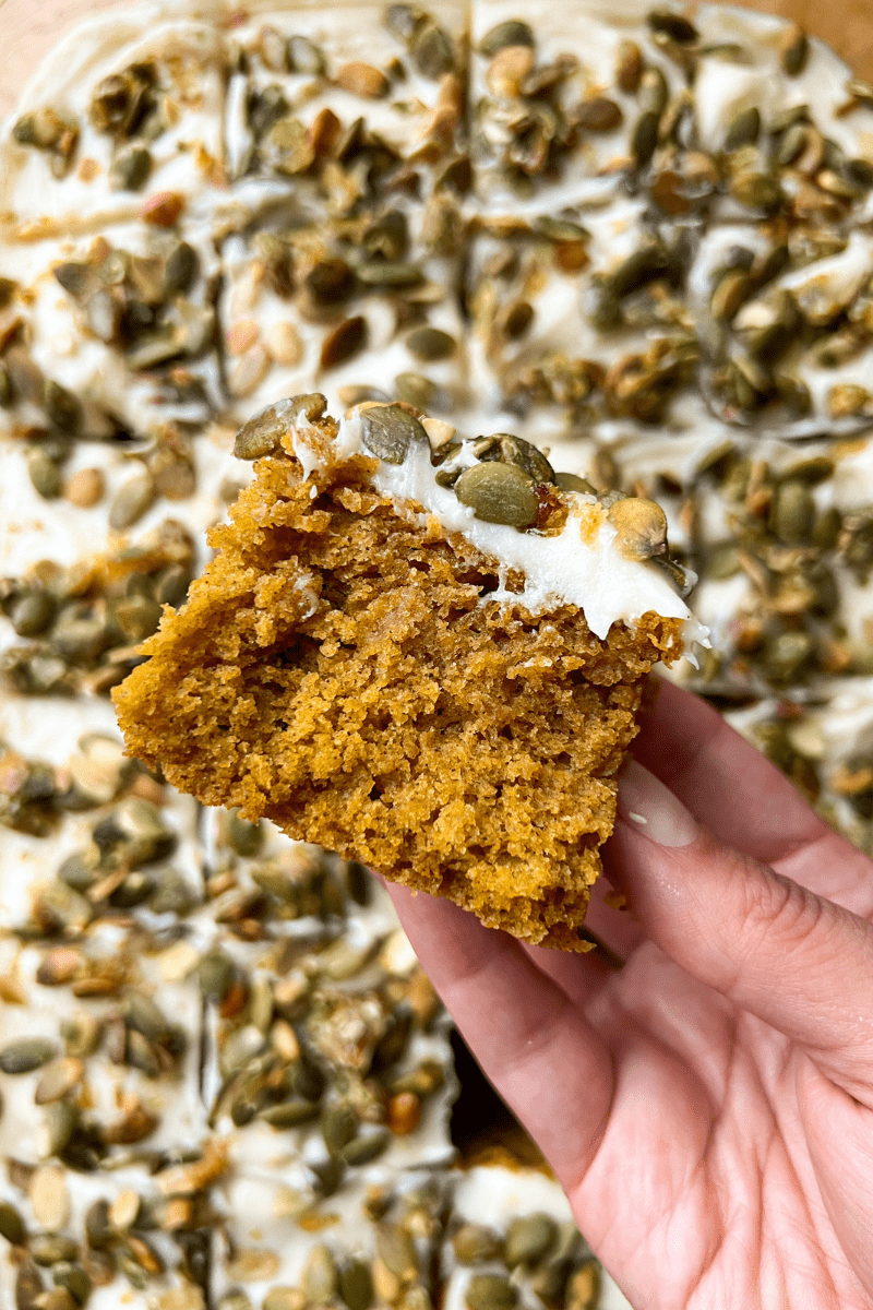 Moist Pumpkin Cake with Cream Cheese Frosting