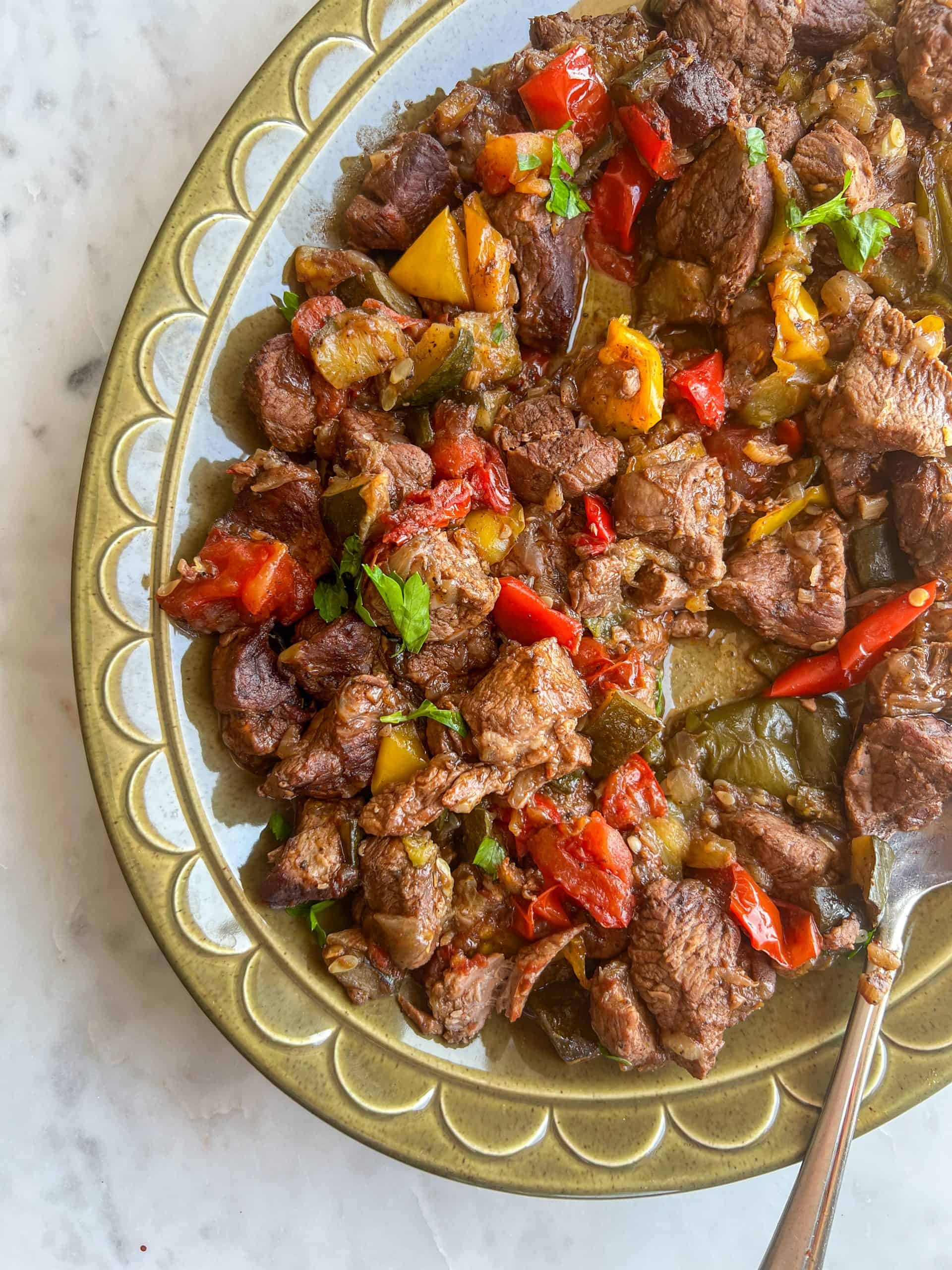 Baked Lamb And Vegetables - Fufu