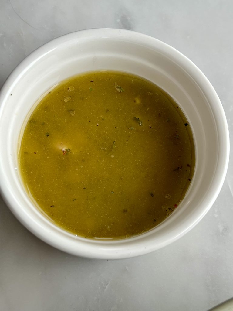 lemon mustard dressing for Mediterranean chickpea salad